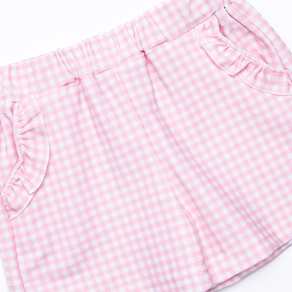 Caddy Cutie Embroidered Short Set, Pink
