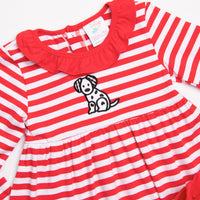 Dappled Dalmatian Dress, Red