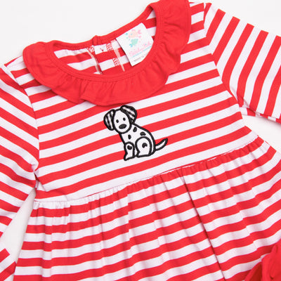 Dappled Dalmatian Dress, Red