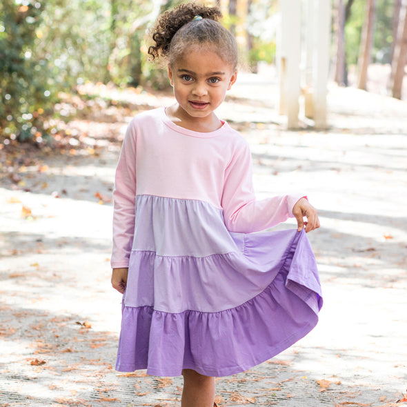 Color Me Cute Long Sleeve Dress, Pink