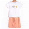 Zoo Pals Applique Pant Set, Orange