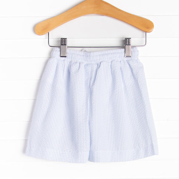 By the Shore Smocked Swim Trunks, Blue