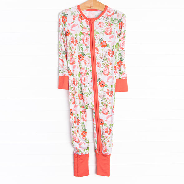 Springtime Slumber Bamboo Zippy Pajama, Red