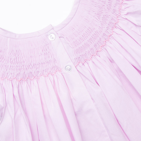Dip and Dive Smocked Bishop Dress, Pink