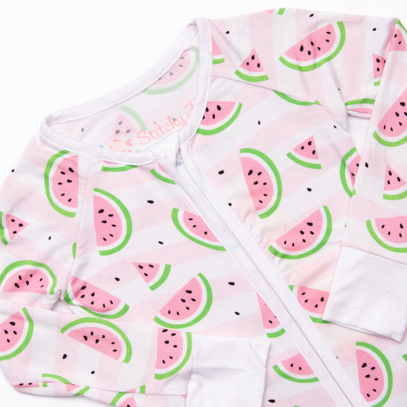Sweets and Sleeps Bamboo Zippy Pajama, Pink