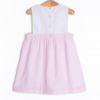 Sailboat Sweetie Applique Dress, Pink