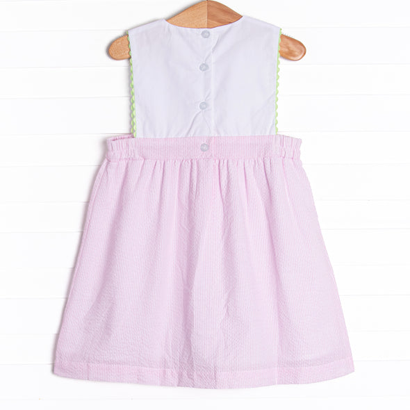 Sailboat Sweetie Applique Dress, Pink