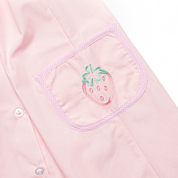 Taste of Sweetness Embroidered Pocket Dress, Pink