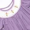 Masquerade Parade Smocked Bishop Dress, Purple