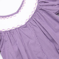 Masquerade Parade Smocked Bishop Dress, Purple