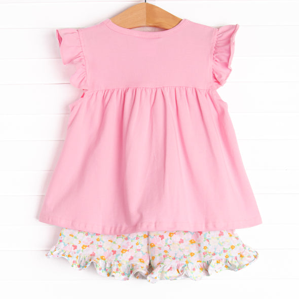 Just Keep Blooming Short Set, Pink
