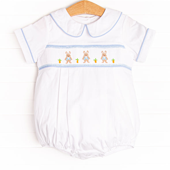 Peter Cottontail Smocked Bubble, Blue