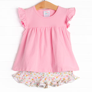 Just Keep Blooming Short Set, Pink