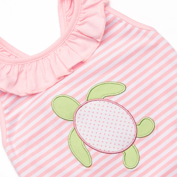 Surfin' Sweetie Applique Romper, Pink