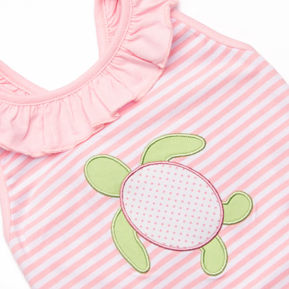 Surfin' Sweetie Applique Romper, Pink
