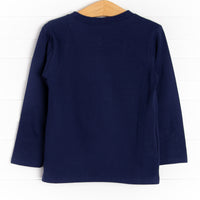 Conductor Cutie Applique Top, Navy
