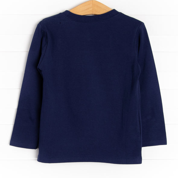 Conductor Cutie Applique Top, Navy