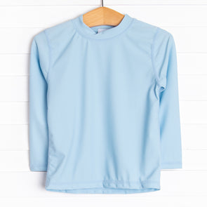 Deep Blue Sea Long Sleeve Rash Guard, Blue