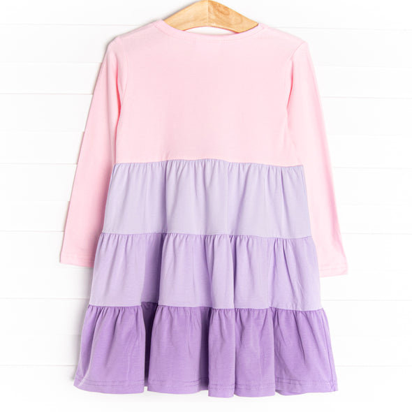 Color Me Cute Long Sleeve Dress, Pink