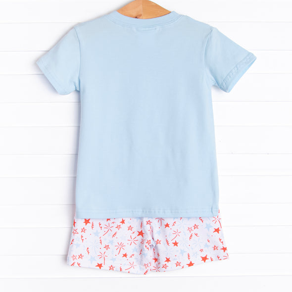 Firecracker Fun Short Set, Blue