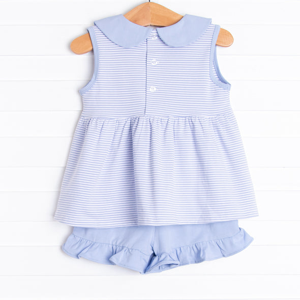 Pippa Short Set, Periwinkle Stripe