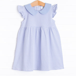 Pippa Dress, Periwinkle Stripe