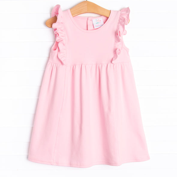 Lillie Flutter Pima Dress, Pink