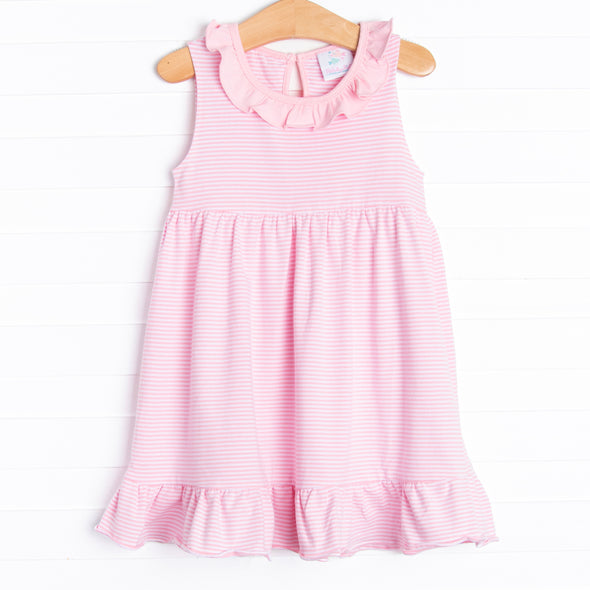 Carlie Dress, Bubblegum Pink Stripe