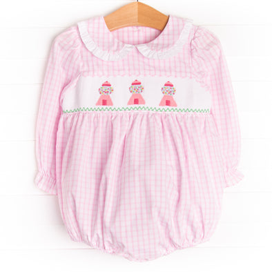 Gumball Gal Smocked Bubble, Pink