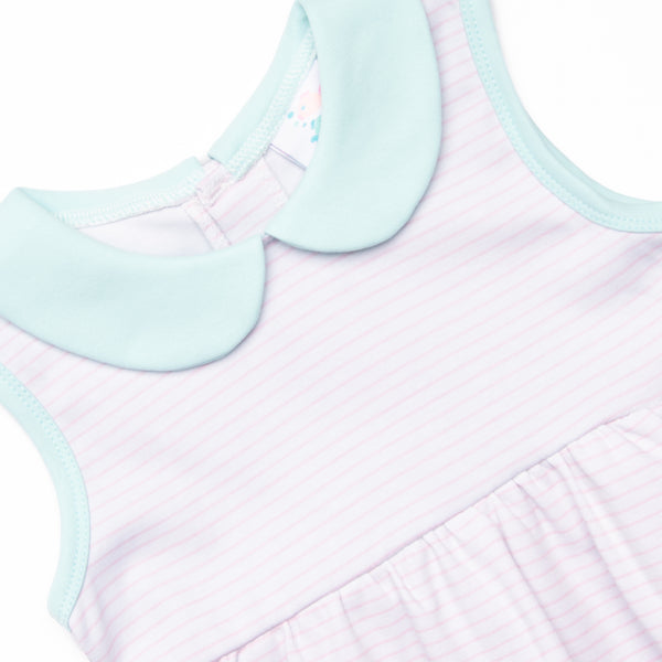 Marcella Pima Bloomer Set, Pink Stripe