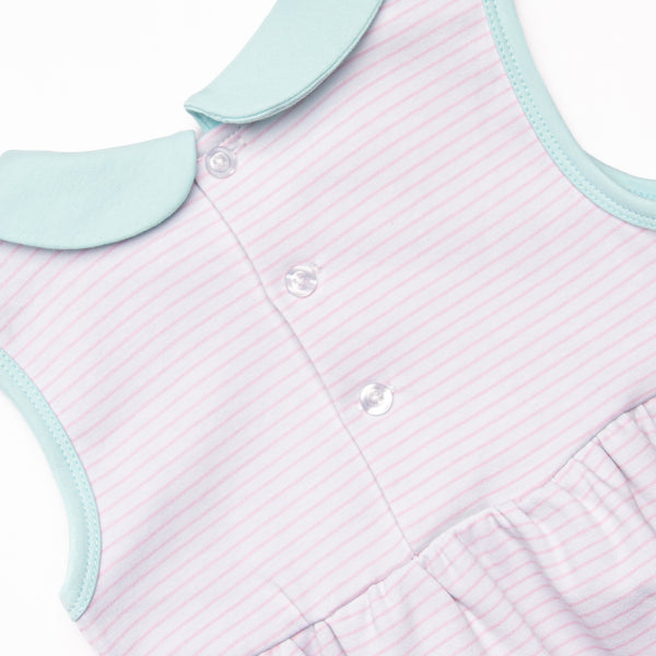 Marcella Pima Bloomer Set, Pink Stripe