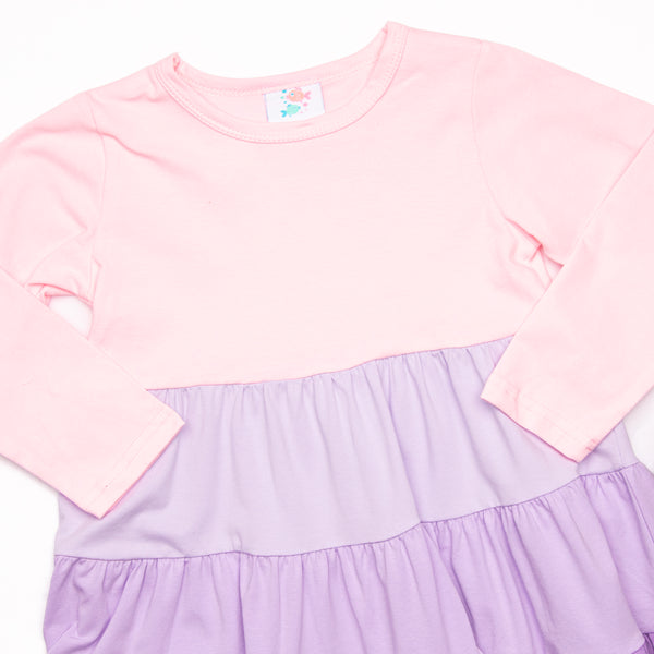 Color Me Cute Long Sleeve Dress, Pink