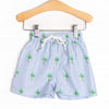 Palm Tree Paradise Swim Trunks, Blue