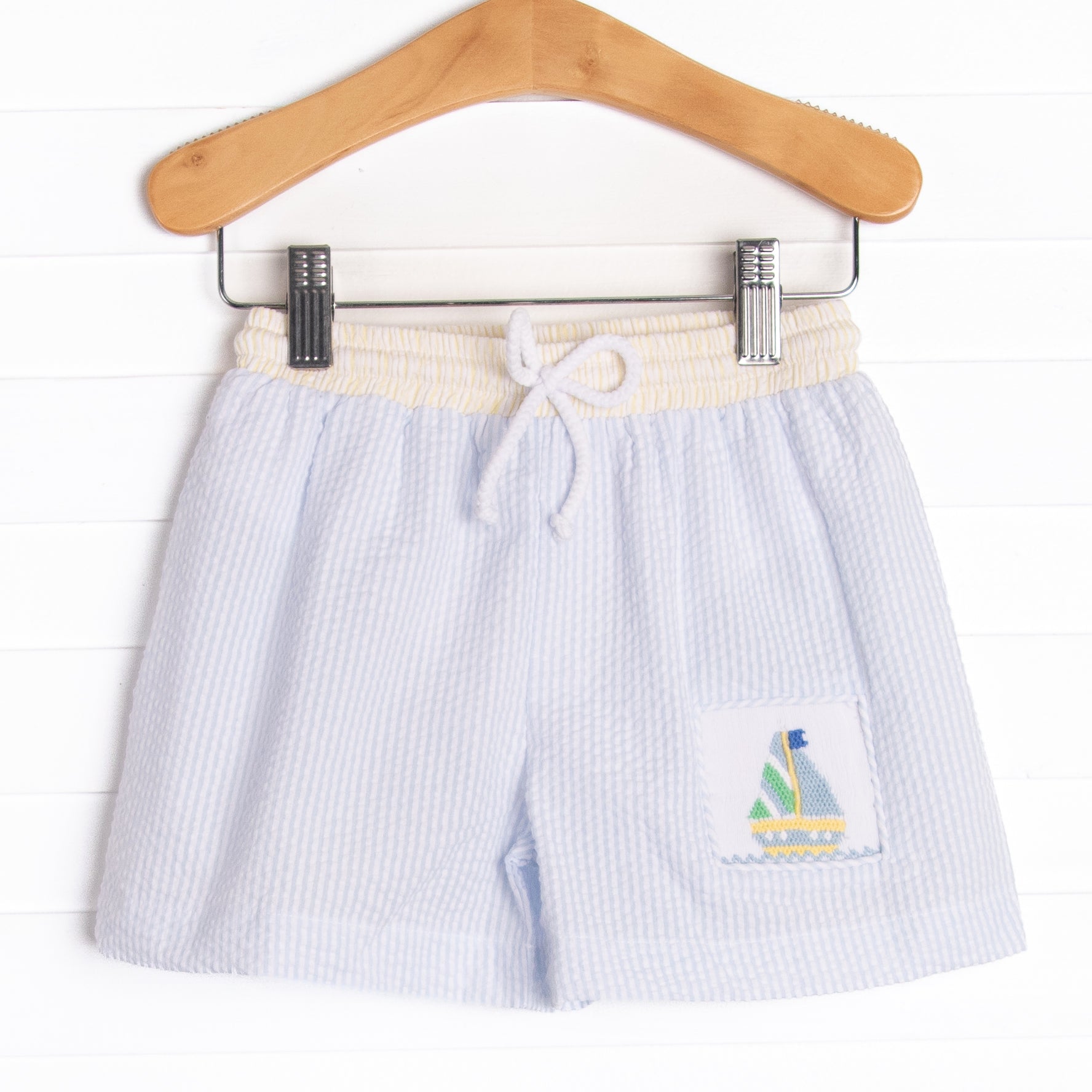 Smocked swim trunks on sale