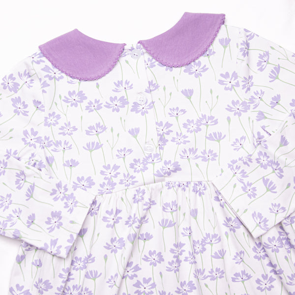 Field of Dreams Long Sleeve Dress, Purple