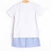 School of Fish Smocked Short Set, Blue