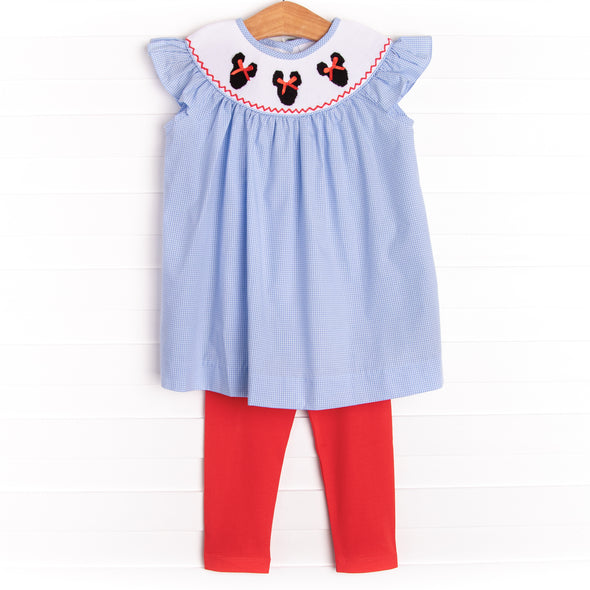 Clubhouse Mouse Smocked Legging Set, Blue