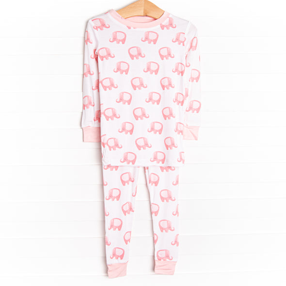 Safari Sleepover Bamboo Pajama Set, Pink