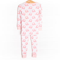 Safari Sleepover Bamboo Pajama Set, Pink