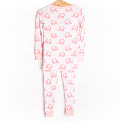 Safari Sleepover Bamboo Pajama Set, Pink