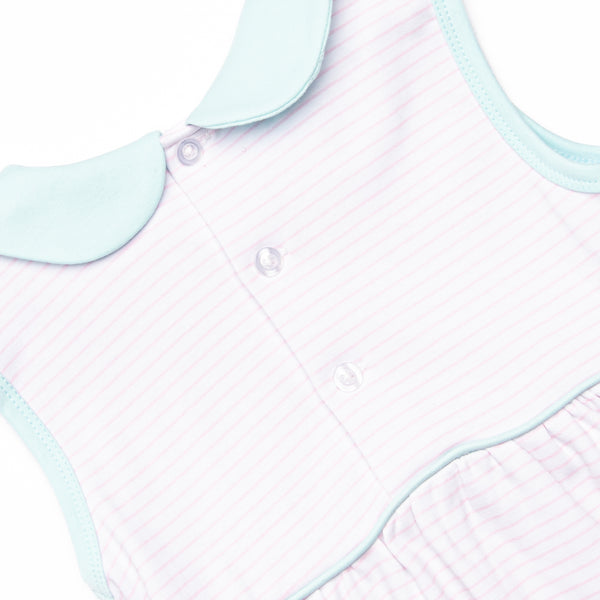 Marcella Pima Dress, Pink Stripe