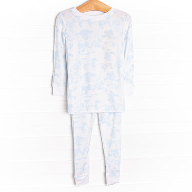 Watercolor Wonder Bamboo Pajama Set, Blue