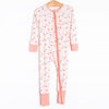 Terracotta Tulips Bamboo Zippy Pajama, Red