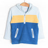 Color Block Fleece Pullover, Blue