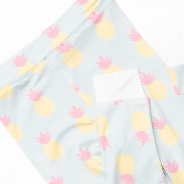 Pineapple Paradise Bamboo Pajama Set, Green