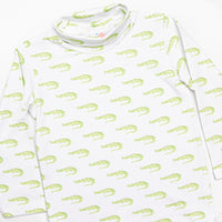 Later Alligator Turtleneck, Green