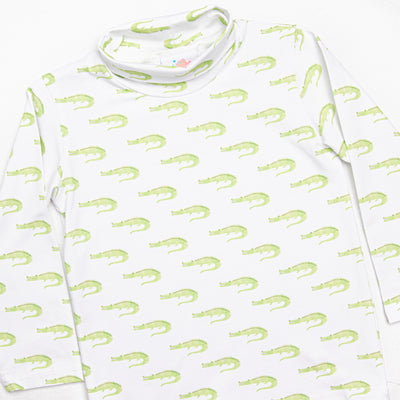 Later Alligator Turtleneck, Green