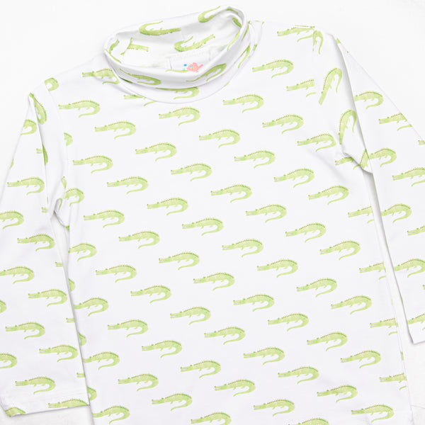 Later Alligator Turtleneck, Green