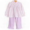 Pretty Petunia Ruffle Pant Set, Purple