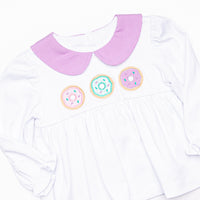 Sprinkle of Fun Applique Ruffle Pant Set, Purple